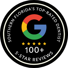 100 plus five star google reviews banner stamp